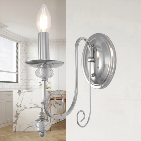 Бра Arte Milano AM346109 346109/1W CR (220V, подвески, подсвечник, свеча)