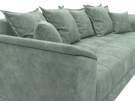 Диван прямой НордСтар НПБ (ДСП,ЛДСП,Брус/Пластик,Металл/Велюр/Зеленый) Лига Диванов 133193