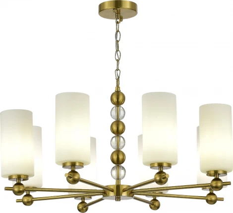 Подвесная люстра ST Luce SL2003 SL2003.303.08 латунь/белый E27 8*40W