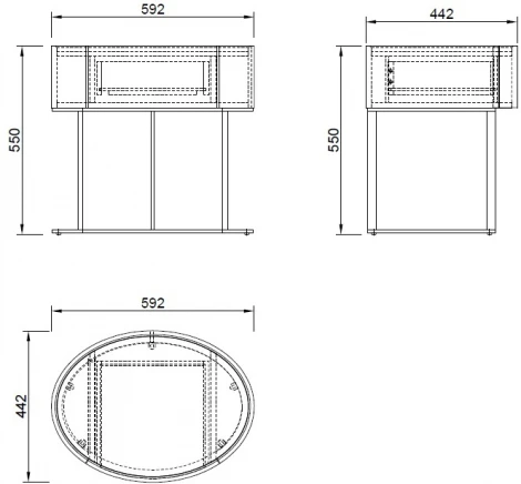 Тумбочка 58,3*43,5*55см Garda Decor арт.77IP-NS2076