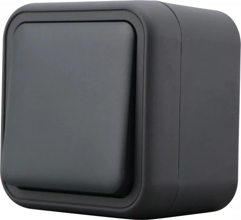 Выключатель 1-клавишный накладной, цвет антрацит IP55 Donel W55 DIP10128