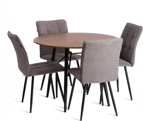 Стул обеденный Bari Tetchair (Флок/Серый,Черный) арт.24802