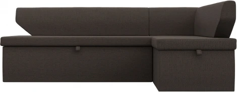 Диван кухонный угловой Омура правый угол (Коричневый/Рогожка) Лига Диванов арт.125896