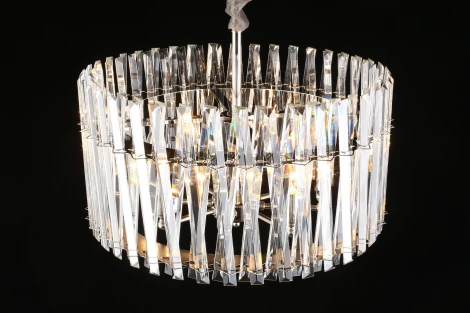 Подвесная люстра Aployt Verene APL.808.03.08 (220V, хрусталь, на цепи, свеча, круглые)