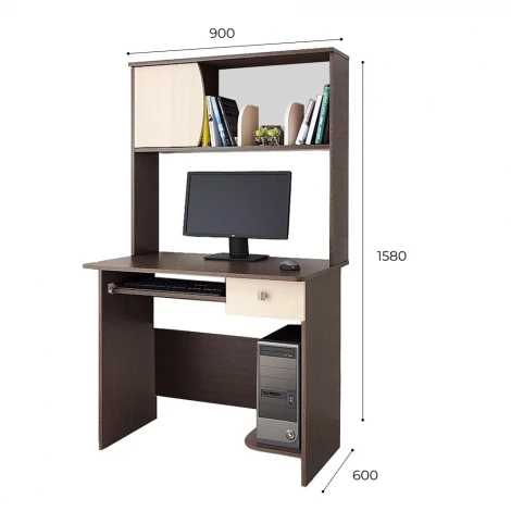Стол компьютерный ТЭКС Грета-4, венге