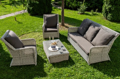 "Гляссе" лаунж-зона из искусственного ротанга, цвет бежевый 4SIS арт.УТ-00007723