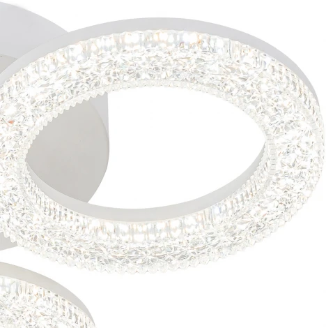 Потолочная люстра Escada Alunit 10281/3LED 60Вт, металл/акрил, белый (регулировка яркости, 220V, пульт управления, круглые)