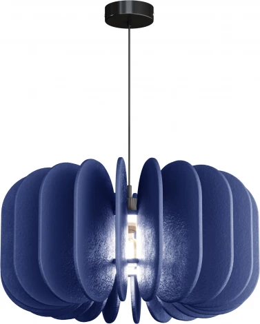 Подвесной светильник ST Luce Sentito SL3004.403.01 Черный/Синий E27 1*60W (220V, на проводе, круглые)