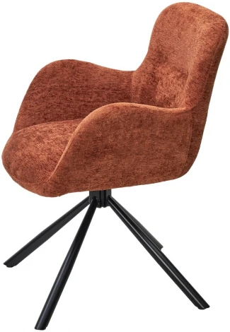 Стул KAROL 180 град. поворот. 3018-09 терракотовый, шенилл/ черный каркас, ®DISAUR (арт.629M05735)