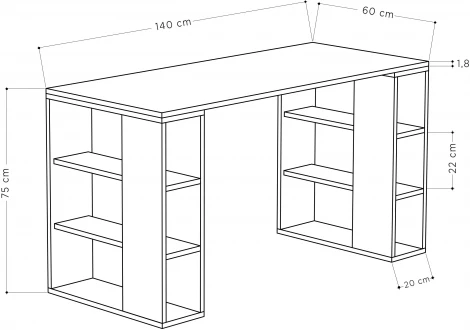 Стол письменный LEVE COLMAR WORKING TABLE