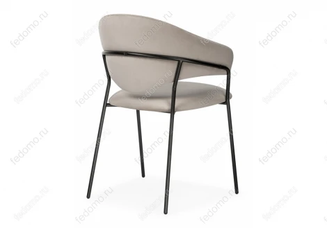 Стул Woodville на металлокаркасе Рансол дымчатый / черный глянец 483860