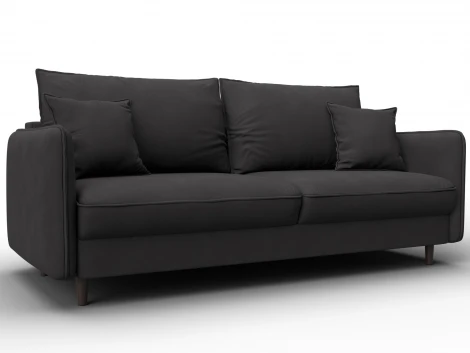 Диван прямой Лига-064 НПБ (ДСП/Дерево/Замша/Коричневый) Лига Диванов 129618