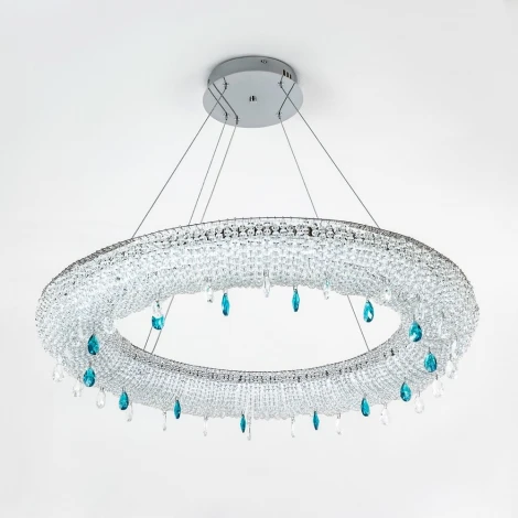 Подвесная люстра светодиодная хрустальная с регулировкой цветовой температуры Modelux MODELUX ML.2306.800 CR