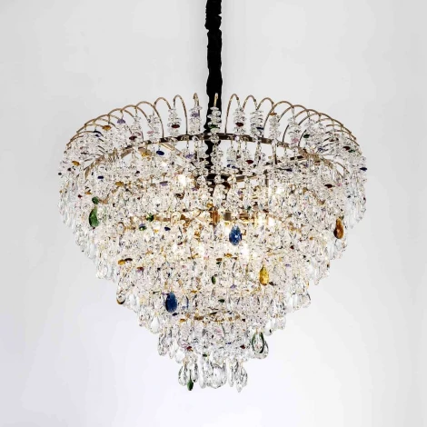 Подвесная люстра хрустальная Modelux MODELUX ML.850.12 GD