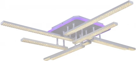 Потолочная люстра RGB светодиодная на штанге с пультом Reluce 77138-0.3-4+4 (220V)
