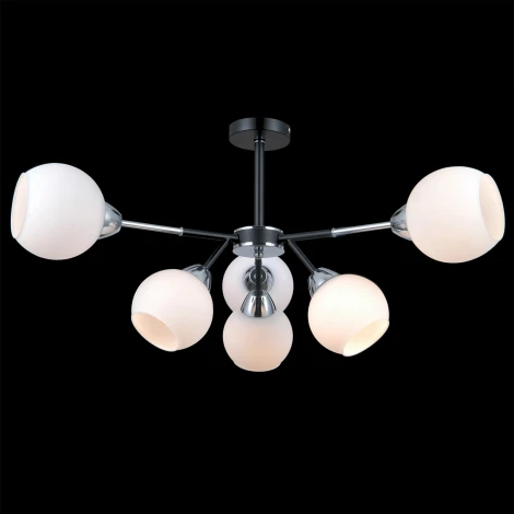 Потолочная люстра на штанге ILLUMICO IL0715-6CSQ-24 BK CR LIBRA (220V)