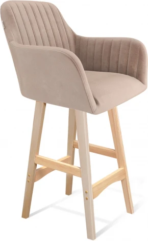 Стул полубарный Sheffilton SHT-ST38-1/S65-1 латте/прозрачный лак
