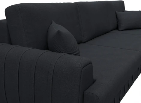 Диван угловой Лига-057 НПБ Лонг угол правый Лига Диванов (Замша) арт.129311