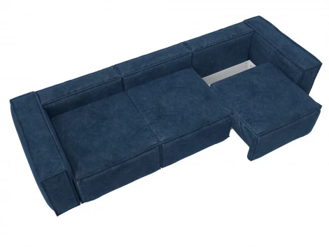 Диван прямой Лига-081 НПБ Лонг (ДСП/Пластик/Велюр/Синий) Лига Диванов 130140