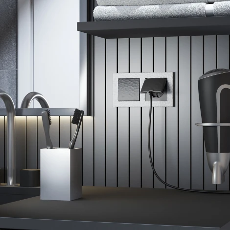 Рамка на 2 поста Hammer (серебряный) Werkel W0022406 (a052516)