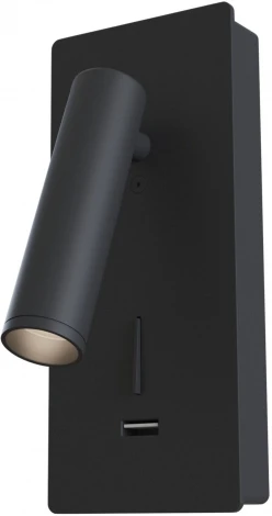 Настенный светильник с usb-портом (бра для чтения) Mirax 3000К 3Вт IP 20 LED Maytoni Technical C041WL-L3B3K (220V, выключатель)