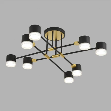 Потолочная люстра на штанге Lumion Leniana 8307/8C золотой/черный, металл GX53 LED 8*7W 220V