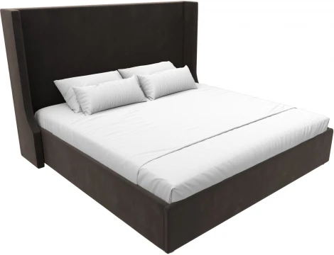 Кровать интерьерная Ларго 200 (Коричневый/Велюр) Лига Диванов арт.120747