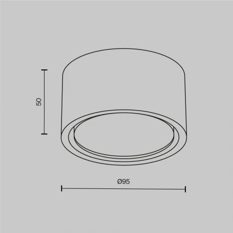 Потолочный светильник Maytoni Conik gyps C001CL-GX53-W