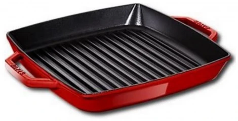 Сковорода-гриль квадратная с 2 ручками, 28х28 см, вишневая 12012806 Staub