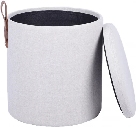 Пуф с ящиком Эркки рогожка S белый Stool Group арт.УТ000039491