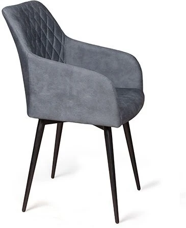 Стул Top Concept Robert поворотный 360 градусов, замша apache темно серый