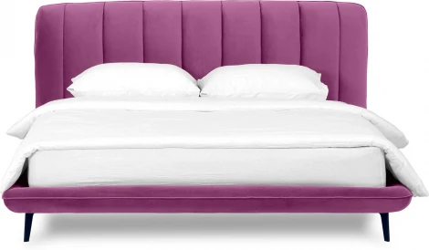 Кровать Amsterdam 1800 ОГОГО (арт.583437), (Велюр/Розовый)