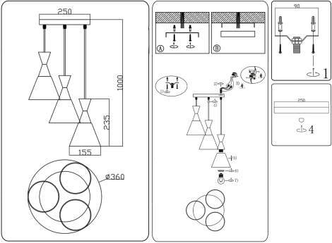 Подвесной светильник Ambrella Traditional TR3167 (220V, на проводе)