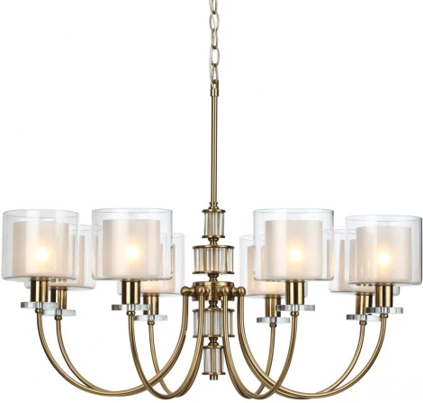 Подвесная люстра Odeon Light Saga 5088/8 античная бронза/стекло E14 8*40W (220V, на цепи)