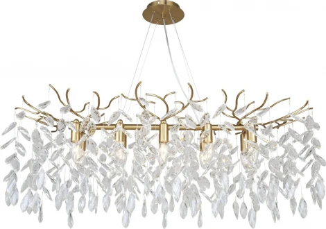 Подвесная люстра Stilfort Ramo 2180/05/10PL (220V, хрусталь, на тросе, листья, ветки)