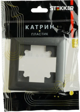 Рамка на 1 пост (графит) Stekker Катрин 39807