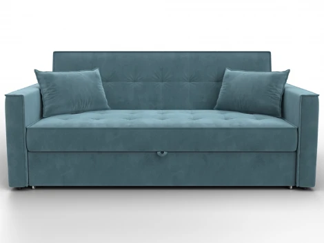 Диван прямой Лига-104 (160) (ЛДСП,Брус,Фанера,Велюр/Бирюзовый) Лига Диванов 134885