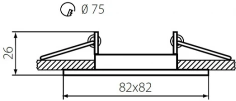 Встраиваемый точечный светильник без цоколя Kanlux NESTA 26749 (12V)