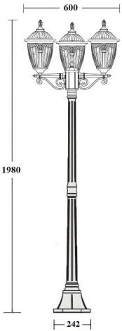 Наземный фонарь Oasis Light FES 86308B 02 Bl (220V, IP44)
