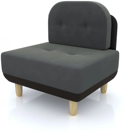 Кресло Arsko Торли серый велюр