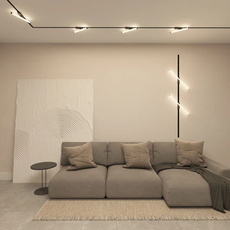 Трековый светильник однофазный 220V Denkirs Strom DK6448-BK (LED)