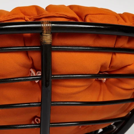 Кресло-качалка "PAPASAN" w 23/01 B / с подушкой / Antique brown (античный черно-коричневый)