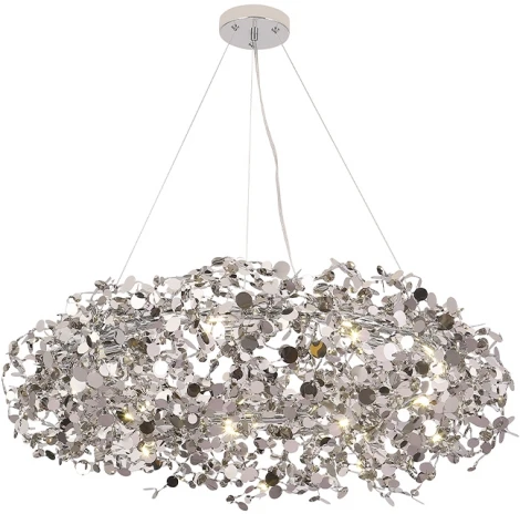 Подвесная люстра Crystal Lux GARDEN SP9 D800 CHROME (на тросе)