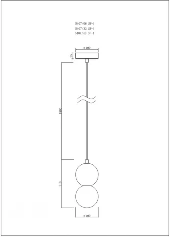 Подвесной светильник Divinare Milano 5407/06 SP-1 (220V, на проводе, шарики)