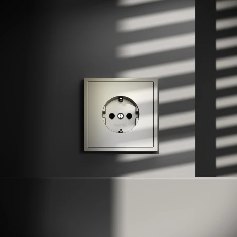 Розетка с заземлением (шелк) Voltum S70 VLS040104