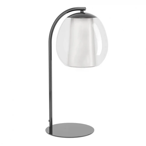 Настольная лампа светодиодная Eglo Menorca 390461 с регулировкой цветовой температуры 1X5,5W 1X1,6W LED 2200-6500K, 600lm, сталь, никель черный, белый