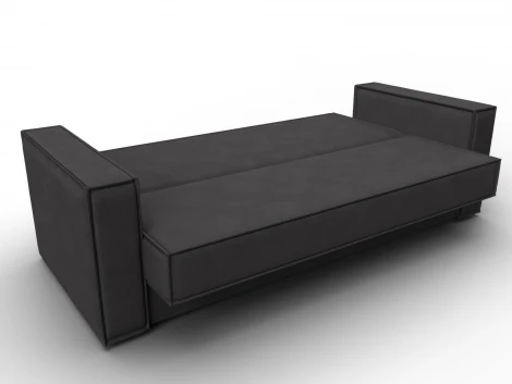 Диван-книжка Куба (ДСП,ЛДСП/Пластик/Замша/Коричневый) Лига Диванов 127460