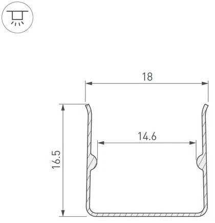 Профиль гибкий WPH-FLEX-1616-1000 (Arlight, Сталь) 053408