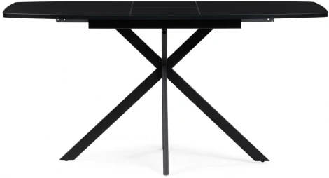 Стеклянный стол Woodville Тамаса 120(150)х70х76 черный 551087