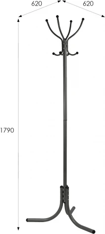 Вешалка напольная М 3 серый бетон Mebelik арт.009310